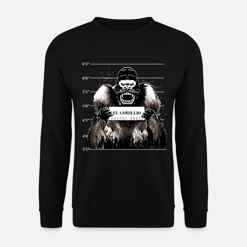 Mexikanischer Gorilla Gefängnis T-shirt - Unisex Pullover - Schwarz