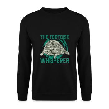 The turtles whisperer | Turtle - Unisex Sweatshirt - black - Front - Alina (178cm) & Michal (187cm)