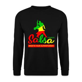 Salsa tanzen - Unisex Pullover - Schwarz - Vorne - Alina (178cm) & Michal (187cm)