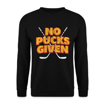 I can not have hockey - Unisex Sweatshirt - black - Front - Alina (178cm) & Michal (187cm)