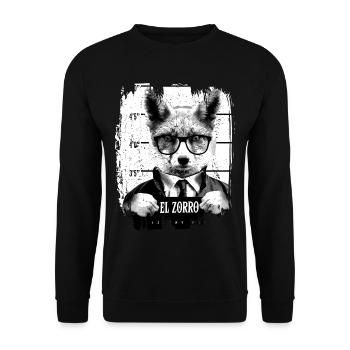 Animal Print - El Zorro - Sweat-shirt Unisexe - noir - Devant - Alina (178cm) & Michal (187cm)