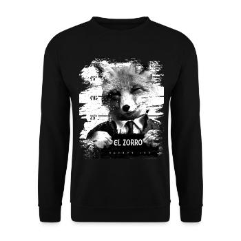 Animal Print - El Zorro - Sweat-shirt Unisexe - noir - Devant - Alina (178cm) & Michal (187cm)