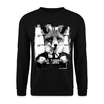 Animal Print - El Zorro - Sweat-shirt Unisexe - noir - Devant - Alina (178cm) & Michal (187cm)