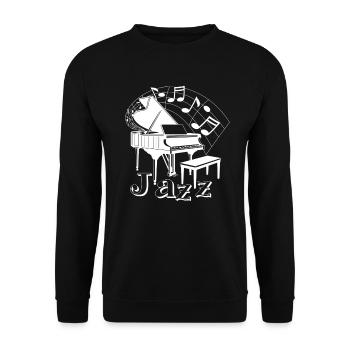 Jazz - Unisex Pullover - Schwarz - Vorne - Alina (178cm) & Michal (187cm)