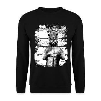 Prison kangaroo marsupial funny - Unisex Sweatshirt - black - Front - Alina (178cm) & Michal (187cm)