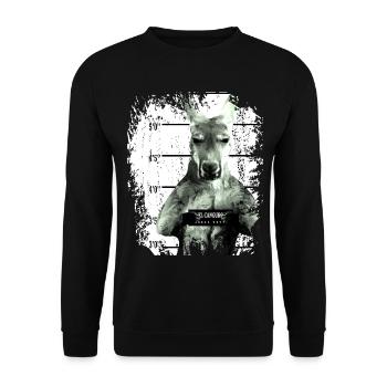 Prison kangaroo marsupial funny - Unisex Sweatshirt - black - Front - Alina (178cm) & Michal (187cm)
