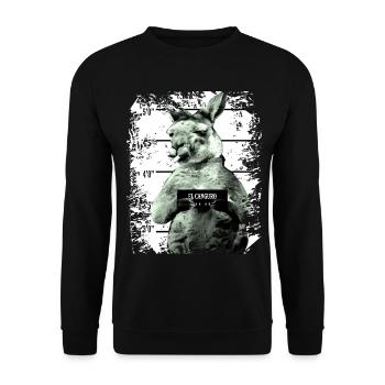 Kangaroo Australian animal gift - Unisex Sweatshirt - black - Front - Alina (178cm) & Michal (187cm)