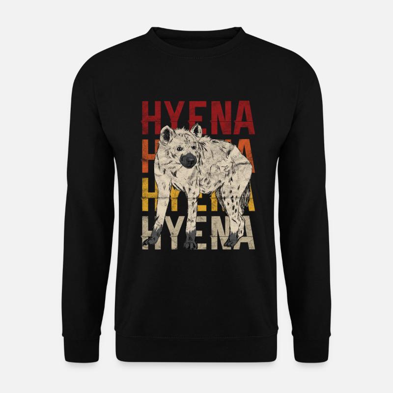 Hyäne | Retro - Unisex Pullover - Schwarz