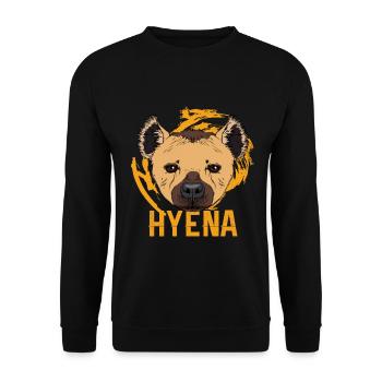 Hyäne | Savanne | Raubtiere - Unisex Pullover - Schwarz - Vorne - Alina (178cm) & Michal (187cm)