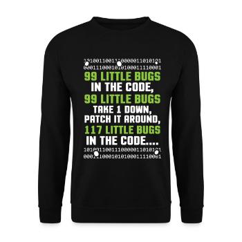 Nerdy gens mignon cadeau - Sweat-shirt Unisexe - noir - Devant - Alina (178cm) & Michal (187cm)