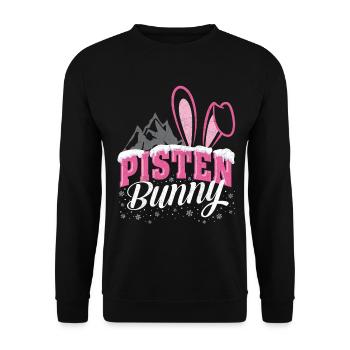 Cadeau drôle de lapin des pistes d'hiver après-ski - Sweat-shirt Unisexe - noir - Devant - Alina (178cm) & Michal (187cm)