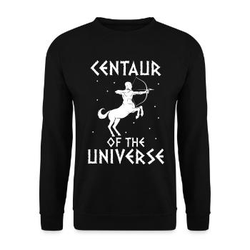 Centaur Centaurus griechische Mythologie Geschenk - Unisex Pullover - Schwarz - Vorne - Alina (178cm) & Michal (187cm)