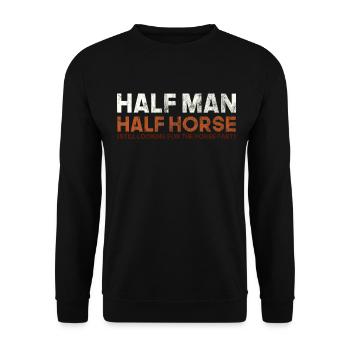 Centaur Centaurus griechische Mythologie Geschenk - Unisex Pullover - Schwarz - Vorne - Alina (178cm) & Michal (187cm)