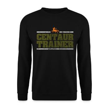Centaur Centaurus griechische Mythologie Geschenk - Unisex Pullover - Schwarz - Vorne - Alina (178cm) & Michal (187cm)