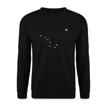 Alaska Flag Fourth July Gift - Unisex Sweatshirt - black - Front - Alina (178cm) & Michal (187cm)