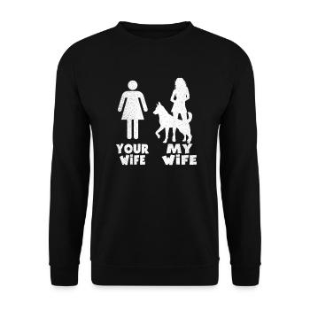 Mon cadeau de berger votre ma dame - Sweat-shirt Unisexe - noir - Devant - Alina (178cm) & Michal (187cm)