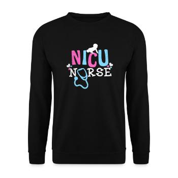Nicu Infirmière Infirmière Neontal Cadeau - Sweat-shirt Unisexe - noir - Devant - Alina (178cm) & Michal (187cm)