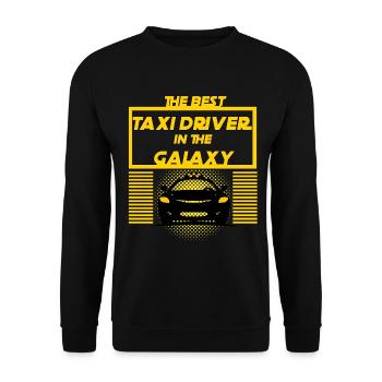 Taxi Driver - The Best Taxi Driver In The Galaxy - Unisex Pullover - Schwarz - Vorne - Alina (178cm) & Michal (187cm)