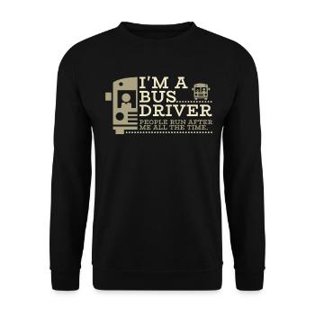 Chauffeur de bus chauffeur de bus disant idée cadeau cadeau - Sweat-shirt Unisexe - noir - Devant - Alina (178cm) & Michal (187cm)