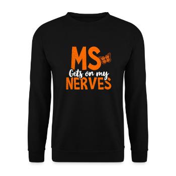 MS Awareness donne sur mes cadeaux - Sweat-shirt Unisexe - noir - Devant - Alina (178cm) & Michal (187cm)