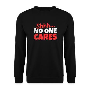Synthetisches Shh Inge interessiert Geschenk - Unisex Pullover - Schwarz - Vorne - Alina (178cm) & Michal (187cm)