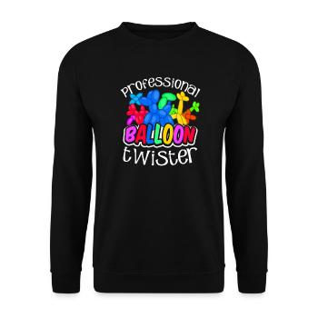 Ballon Tier Professional Ballon Tier Geschenk - Unisex Pullover - Schwarz - Vorne - Alina (178cm) & Michal (187cm)