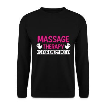 Relax Massage Masseur Relax - Unisex Sweatshirt - black - Front - Alina (178cm) & Michal (187cm)
