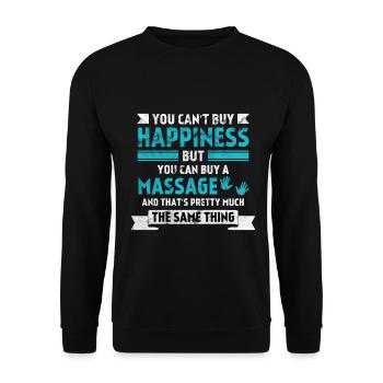 Massage Massage Relax Relax - Unisex Sweatshirt - black - Front - Alina (178cm) & Michal (187cm)
