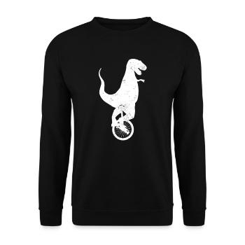 Monocycle Dinosaur T-Rex Cadeau - Sweat-shirt Unisexe - noir - Devant - Alina (178cm) & Michal (187cm)