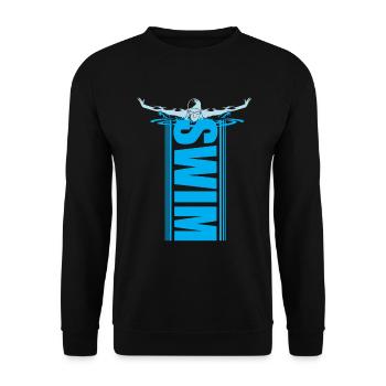 Nageur nageant nageant cadeau de sport - Sweat-shirt Unisexe - noir - Devant - Alina (178cm) & Michal (187cm)