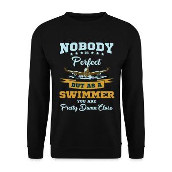 Nageur nageant nageant cadeau de sport - Sweat-shirt Unisexe - noir - Devant - Alina (178cm) & Michal (187cm)