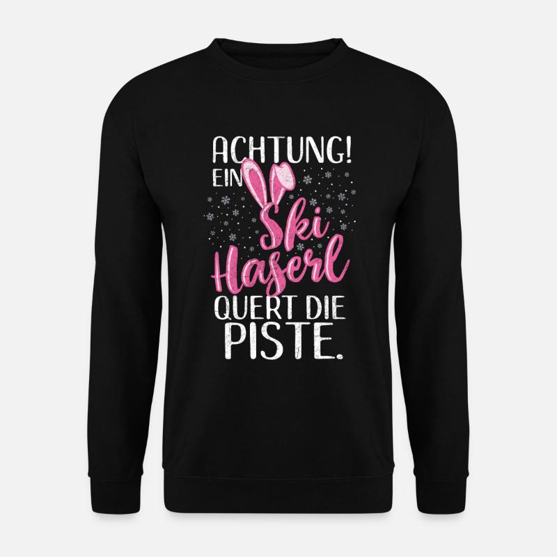 Süßes Frauen Skifahrerin Wintersport Fun Geschenk - Unisex Pullover - Schwarz