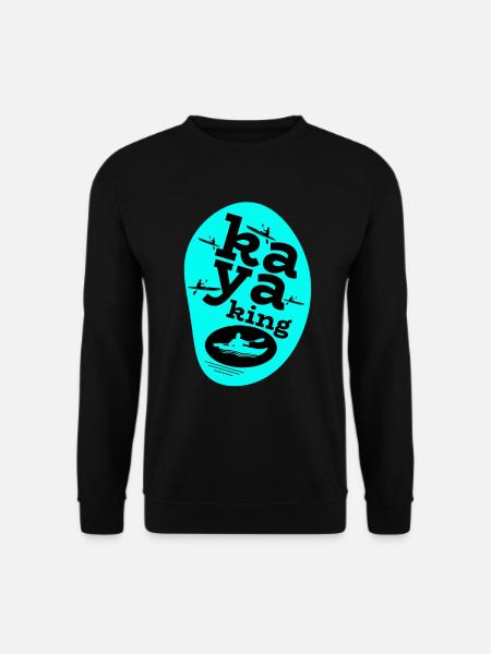 Kayaking kayaking rudder kajak paddling prezent - Bluza unisex - czarny