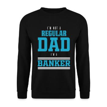 Banker Bänker Bankier Bankkaufmann Bank Geschenk - Unisex Pullover - Schwarz - Vorne - Alina (178cm) & Michal (187cm)