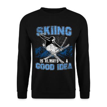Ski Freeride - Unisex Pullover - Schwarz - Vorne - Alina (178cm) & Michal (187cm)