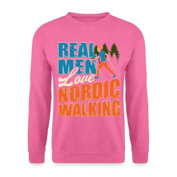 Marche nordique - Sweat-shirt Unisexe - rose - Devant