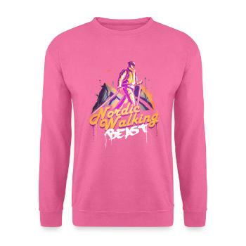 Marche nordique - Sweat-shirt Unisexe - rose - Devant