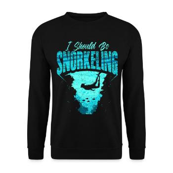 Snorkeling diving fins divers - Unisex Sweatshirt - black - Front - Alina (178cm) & Michal (187cm)