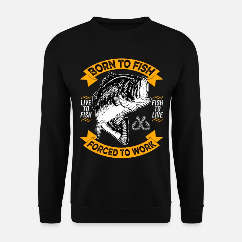 Angeln Fischen - Unisex Pullover - Schwarz