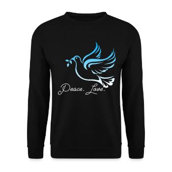 Peace peace dove pacifier gift - Unisex Sweatshirt - black - Front - Alina (178cm) & Michal (187cm)