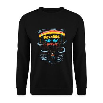 Gleitschirmfliegen Paragleiter - Unisex Pullover - Schwarz - Vorne - Alina (178cm) & Michal (187cm)