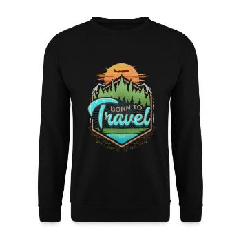 Reisen - Unisex Pullover - Schwarz - Vorne - Alina (178cm) & Michal (187cm)