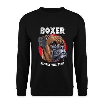 Hund Pfote Lustig - Unisex Pullover - Schwarz - Vorne - Alina (178cm) & Michal (187cm)