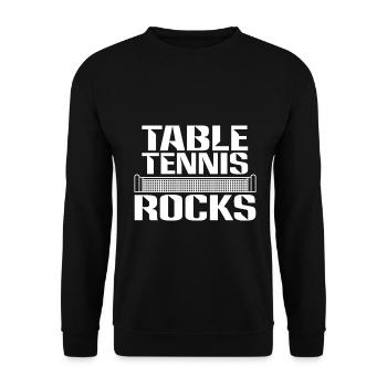 Table Tennis Rocks - Unisex Sweatshirt - black - Front - Alina (178cm) & Michal (187cm)