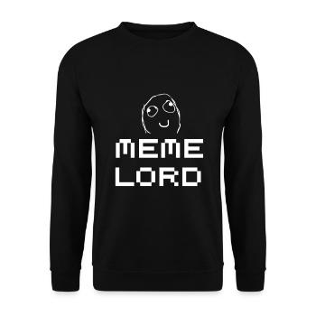 Meme Lord Nerd Programming Tshirt Memes - Unisex Sweatshirt - black - Front - Alina (178cm) & Michal (187cm)