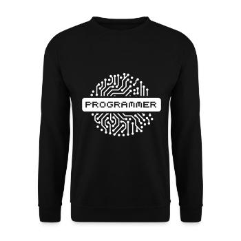Programming nerd programming Geek - Unisex Sweatshirt - black - Front - Alina (178cm) & Michal (187cm)