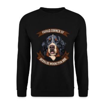 Berner Sennenhund Hundeliebhaber - Unisex Pullover - Schwarz - Vorne - Alina (178cm) & Michal (187cm)