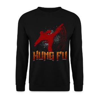 Kung Fu - Unisex Pullover - Schwarz - Vorne - Alina (178cm) & Michal (187cm)