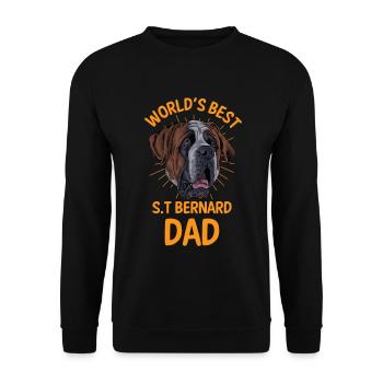 Hund Pfote Lustig - Unisex Pullover - Schwarz - Vorne - Alina (178cm) & Michal (187cm)