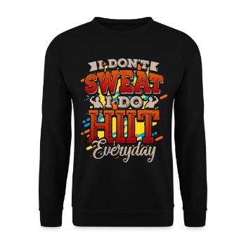 Hiit Intervalltraining - Unisex Pullover - Schwarz - Vorne - Alina (178cm) & Michal (187cm)